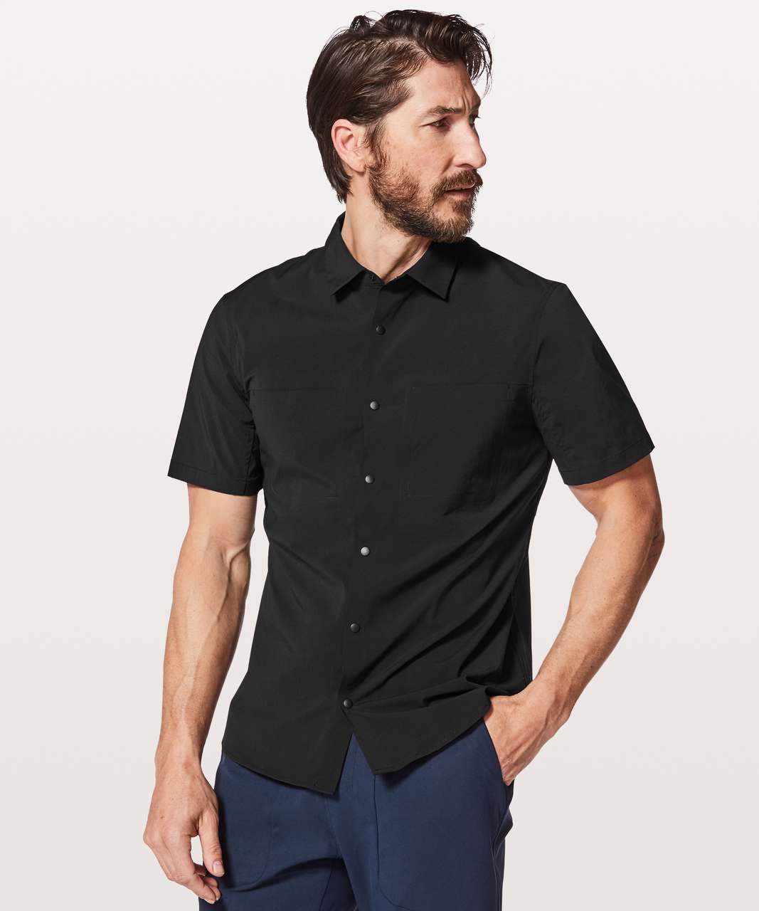 Buy Lululemon Relaxed Mesh Pocketed Short Sleeve Shirt Black