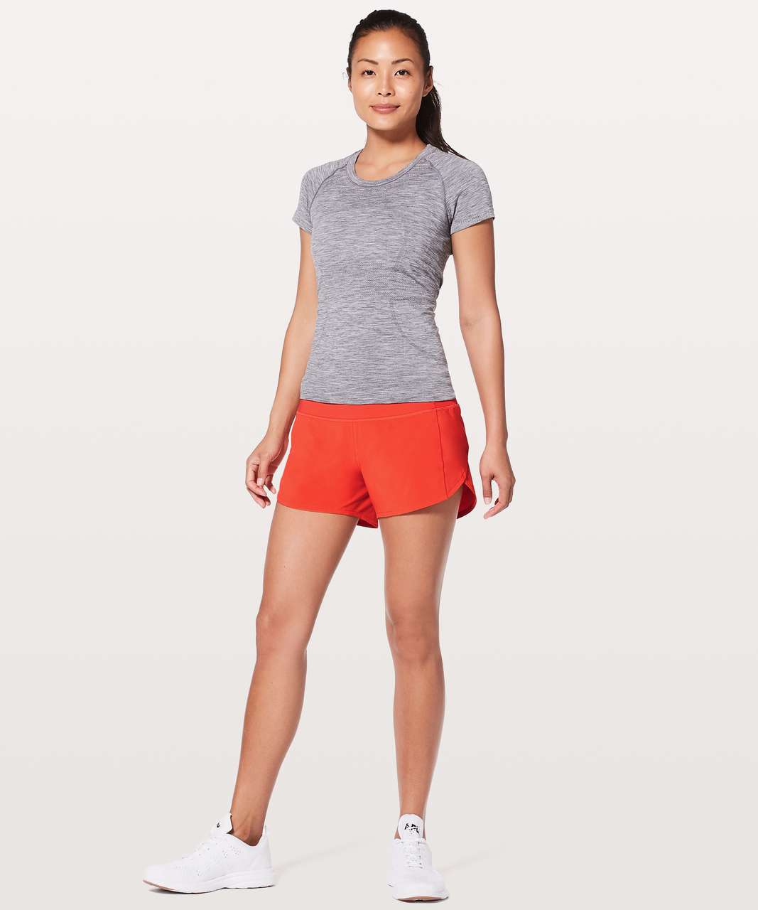 Lululemon Speed Up Mid-rise Lined Shorts 4 In Highlight Orange