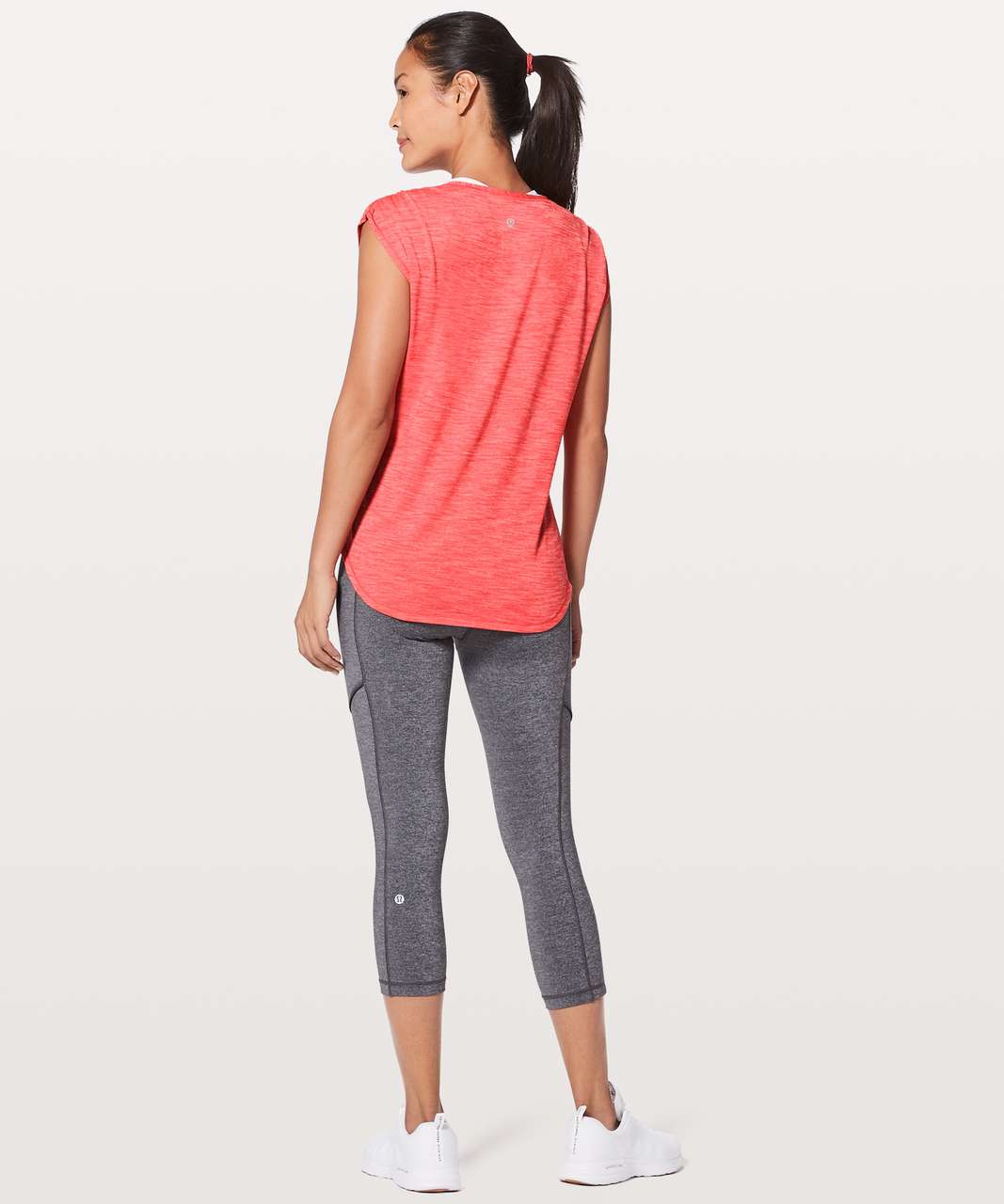 Lululemon Sweat Times Short Sleeve - Heathered Red Orange