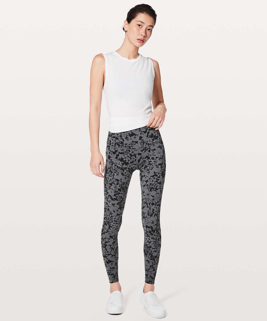 Lululemon Wunder Under High-Rise Tight *28 - Luon Variegated Knit Black  Heathered Black - lulu fanatics