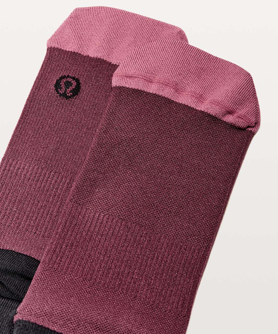 Lululemon Light Speed Sock *Silver - Redwood / So Merlot / Black