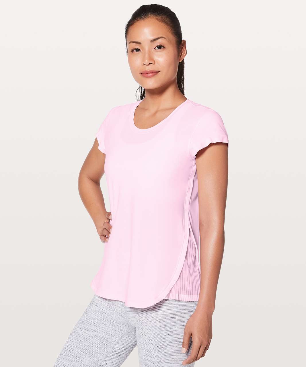 Lululemon Just Pleat It Short Sleeve - Pearl Pink