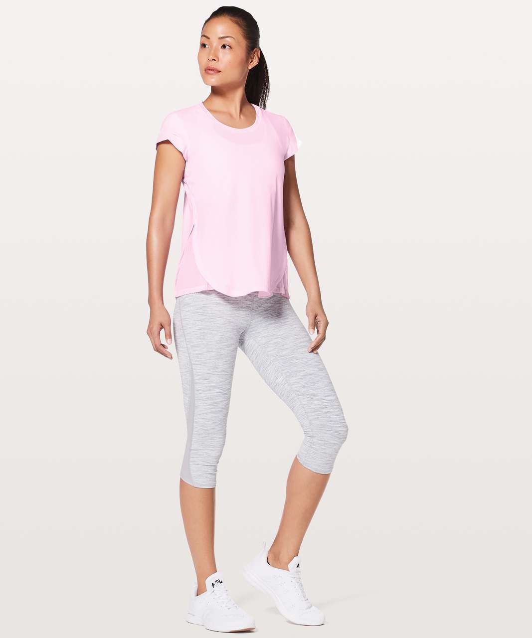 Lululemon Just Pleat It Short Sleeve - Pearl Pink