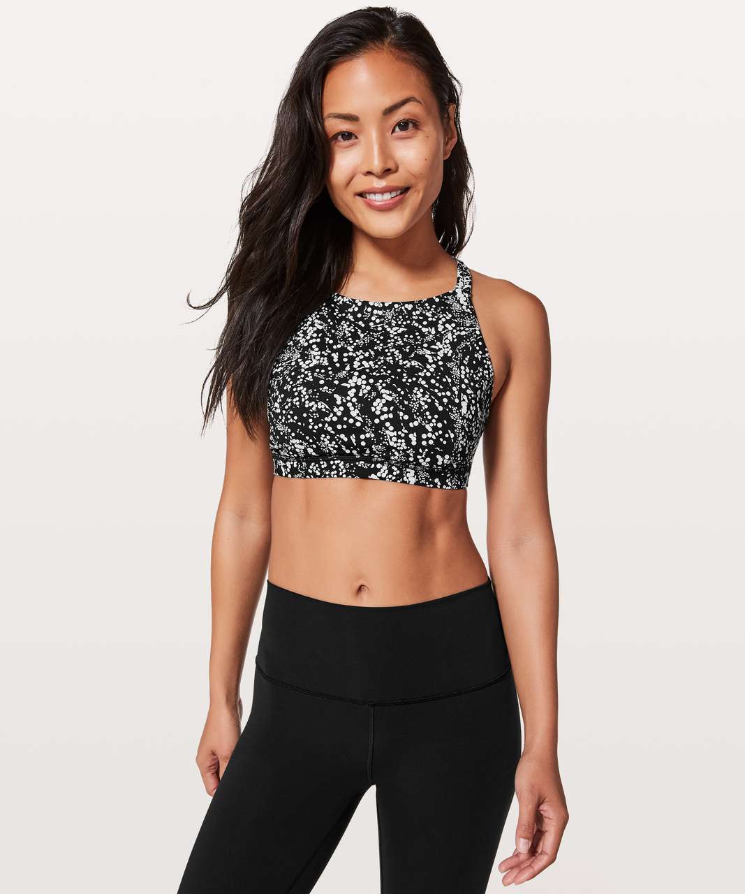 Lululemon All Sport Bra III - Static Mist White Black / Black - lulu  fanatics