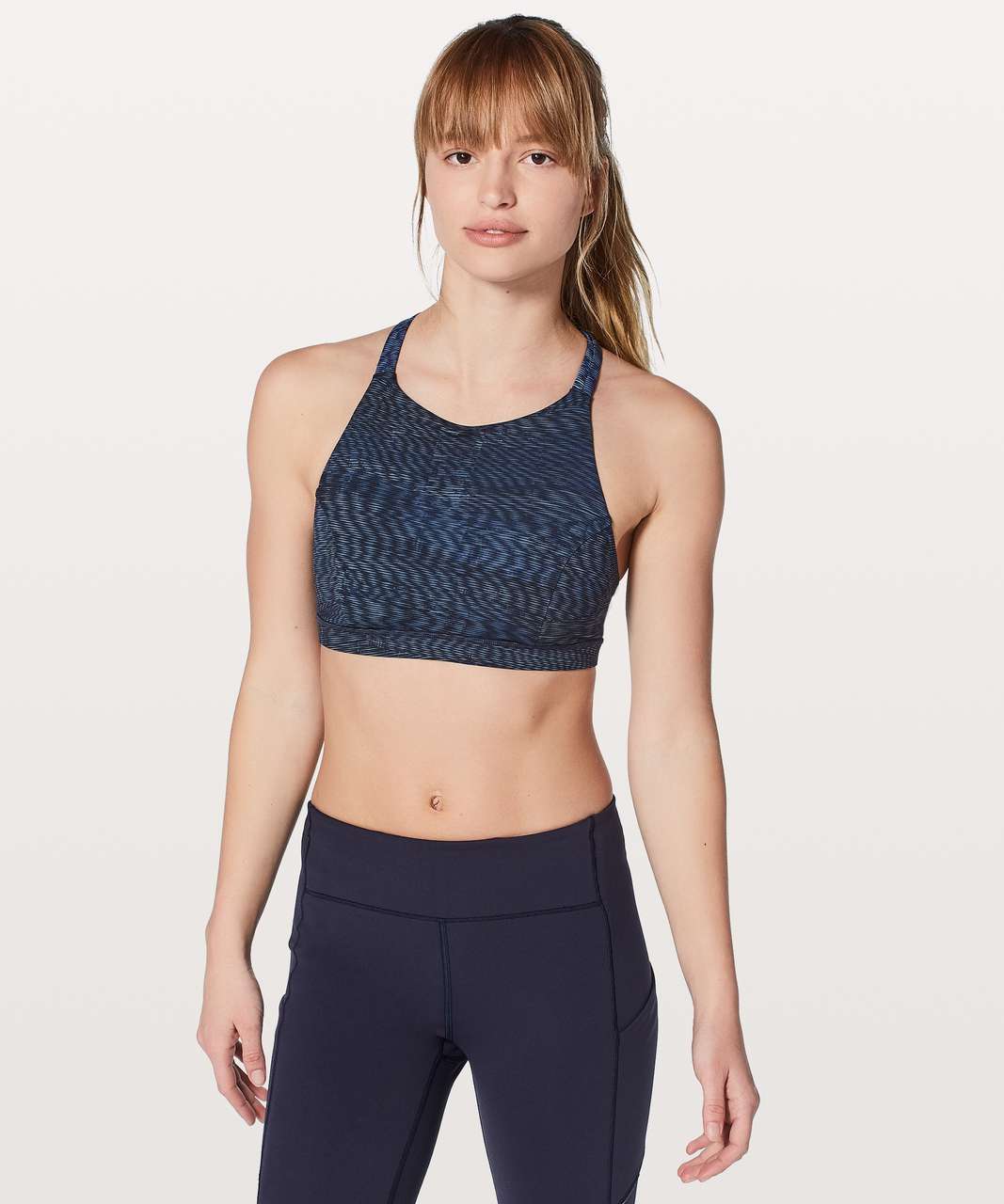 Lululemon Slide With Me Bra - Linear Flux Battleship Multi / Linear Flux Ice Grey Multi