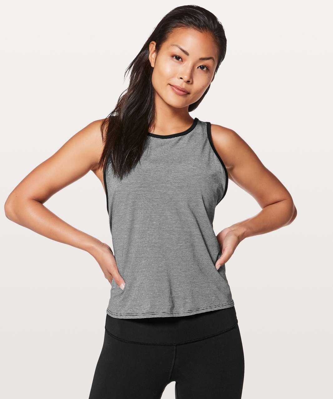 Lululemon Twist It Tank - Wee Stripe Black White / Black