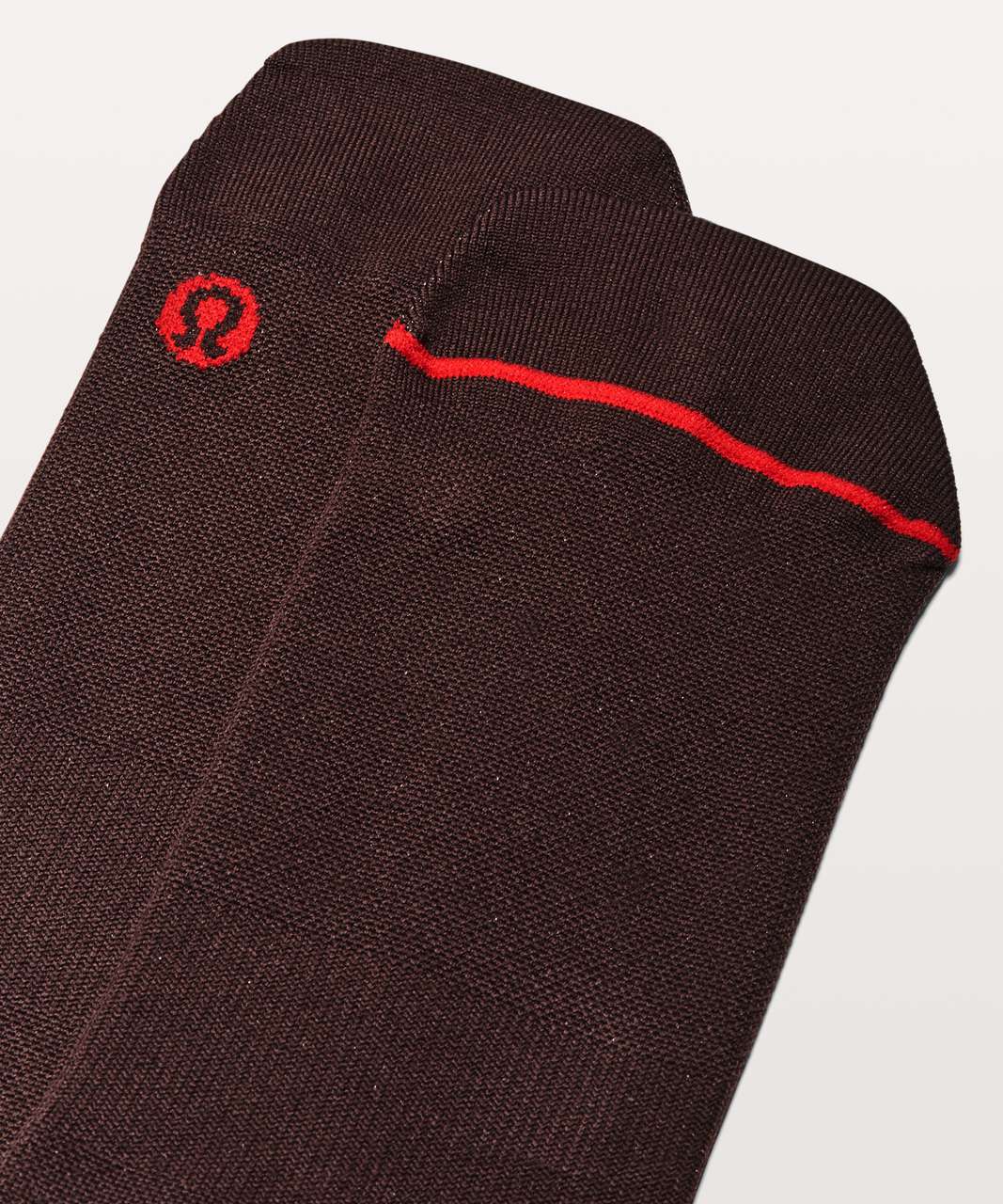 Lululemon Surge Sock *Silver - Black Garnet / Varsity Red