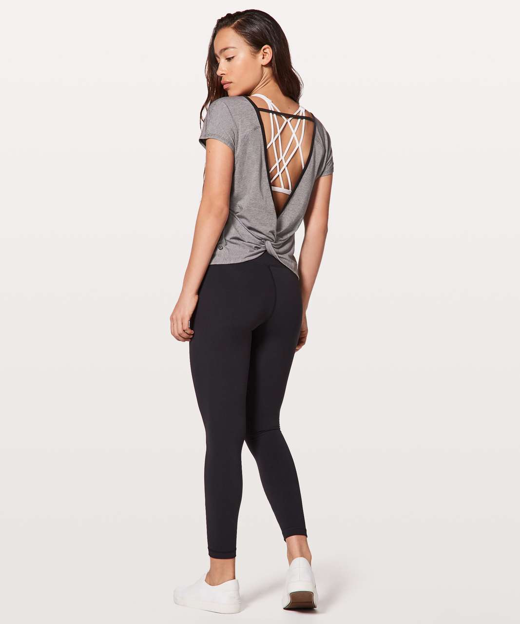 Lululemon Twist It Tee - Wee Stripe Black White / Black