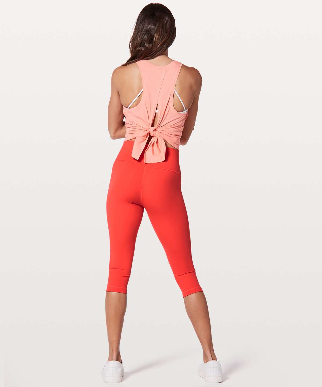 Lululemon Wunder Under Hi-Rise 1/2 Tight 17" - Red Orange