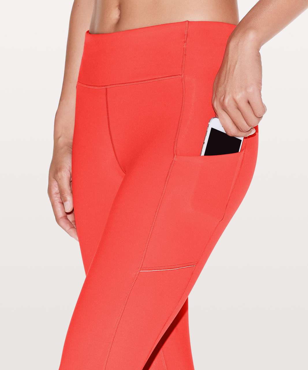 Lululemon Speed Up Crop 21" - Red Orange