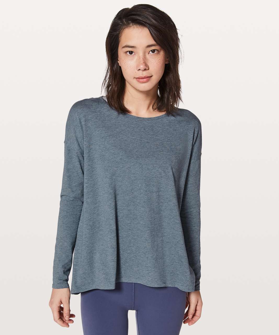 Lululemon Back Into It Long Sleeve - Heathered Sterling