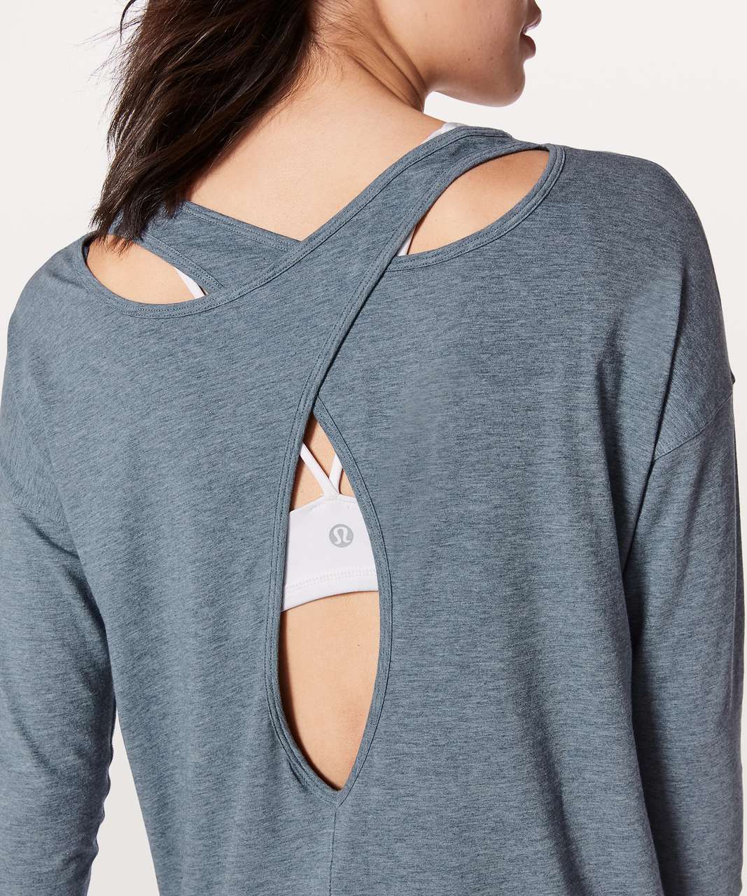 Lululemon Back Into It Long Sleeve - Heathered Sterling