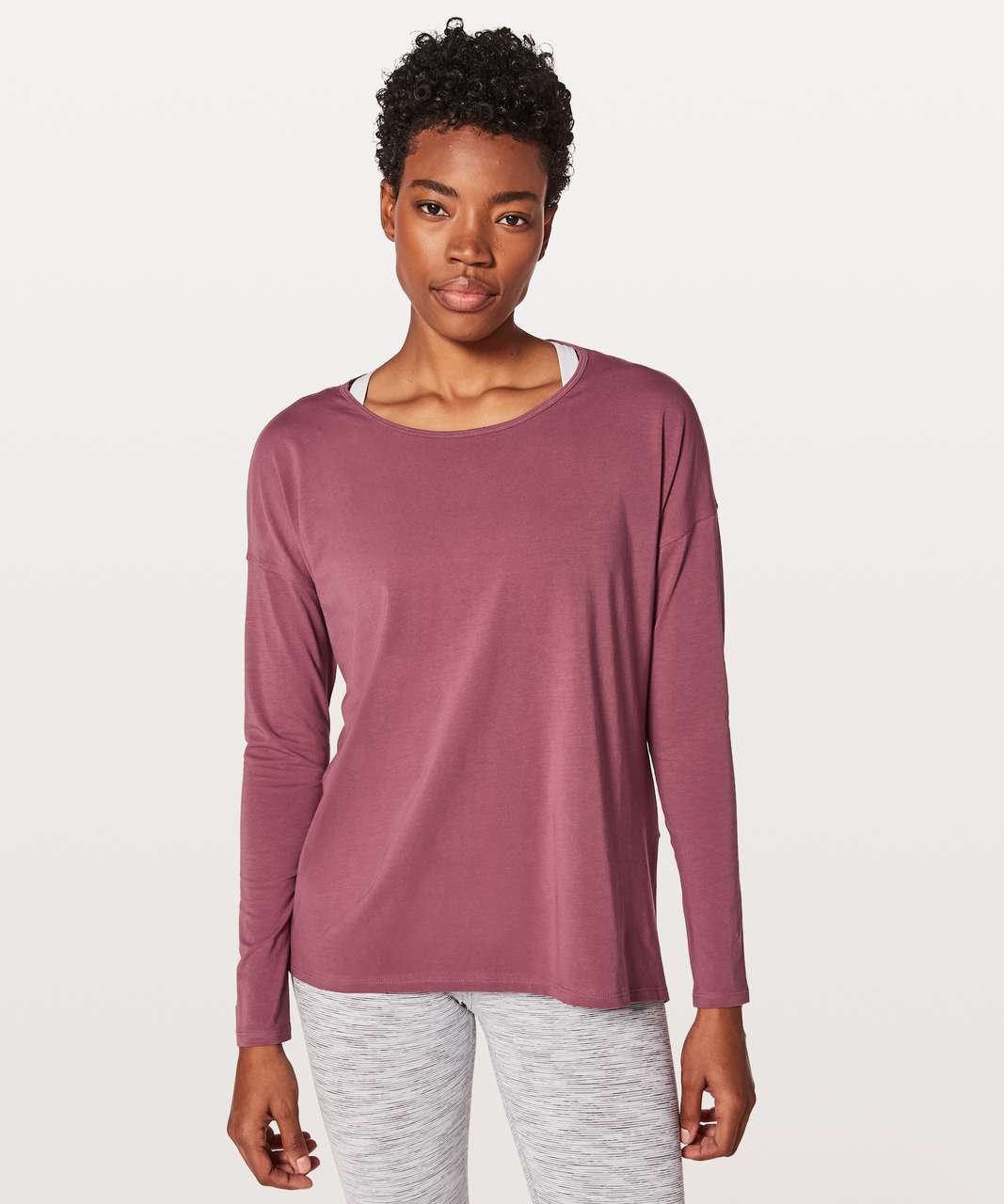 Lululemon Back Into It Long Sleeve - So Merlot