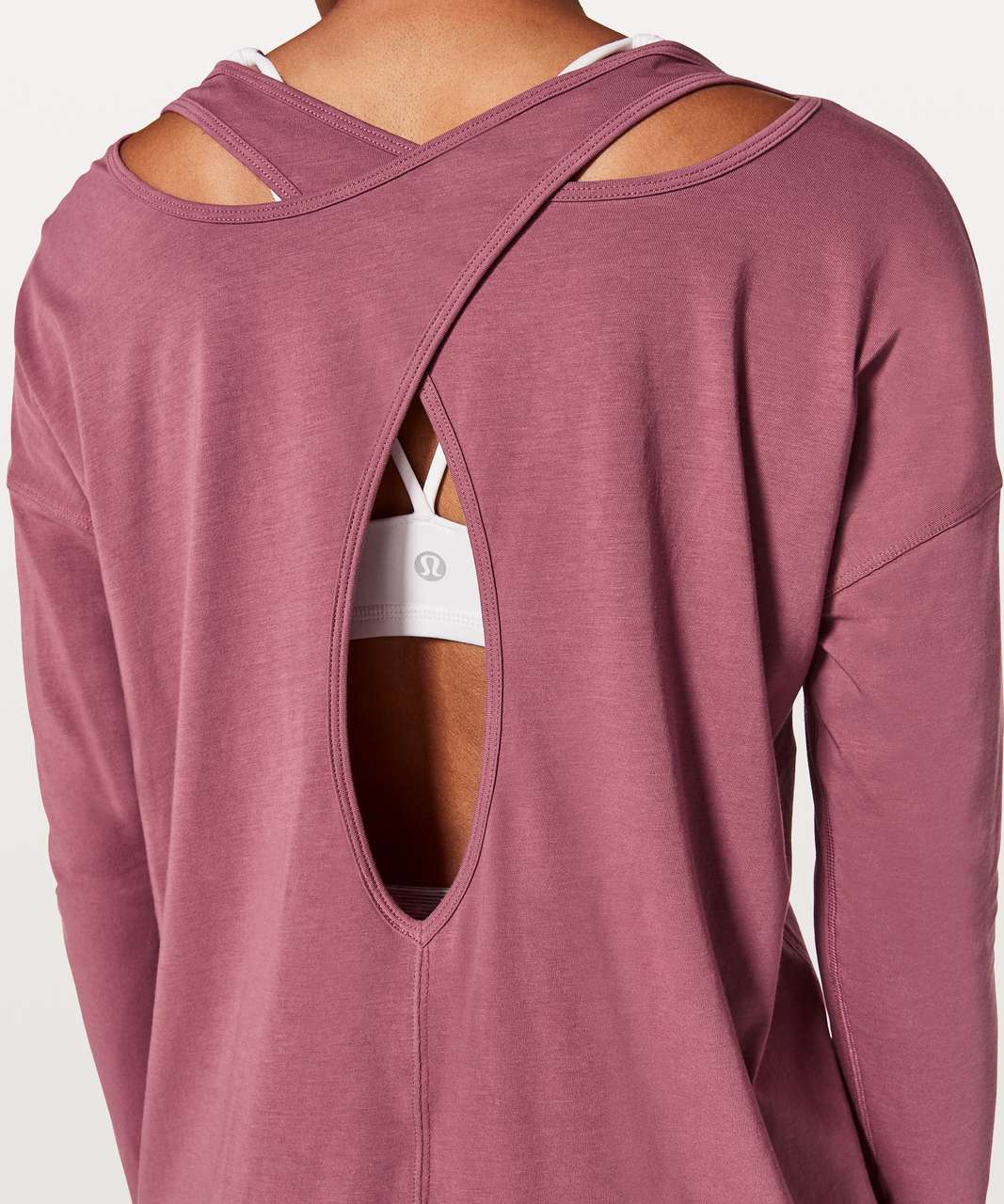 Lululemon Back Into It Long Sleeve - So Merlot