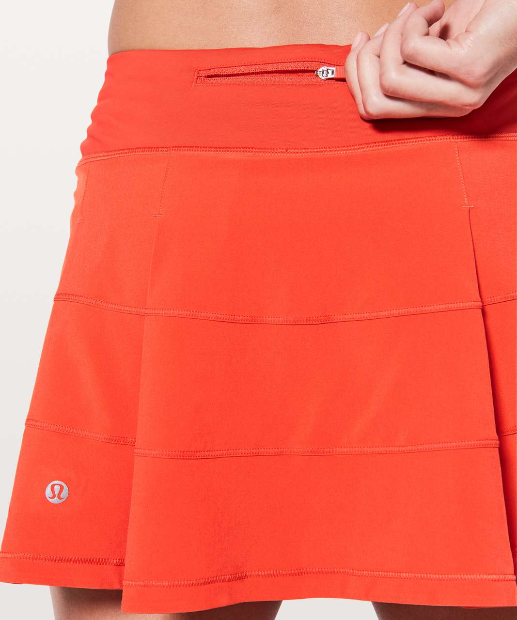 Lululemon Pace Rival Skirt (Regular) *4-way Stretch 13" - Red Orange