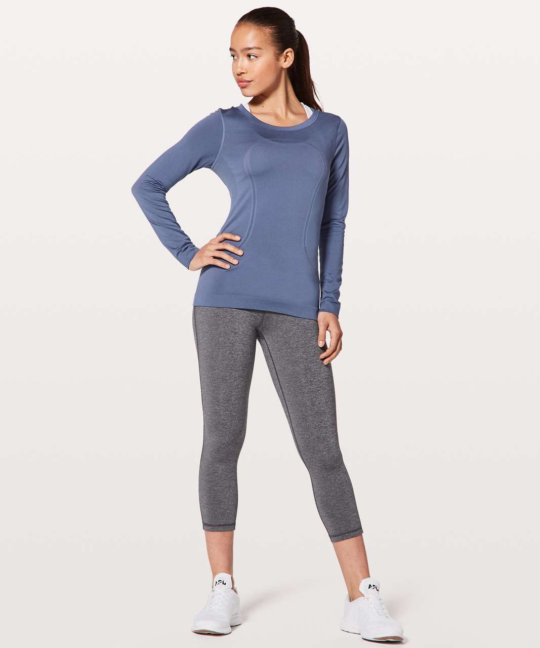 Lululemon Swiftly Tech Long Sleeve (Breeze) *Relaxed Fit - Brilliant Blue / Brilliant Blue