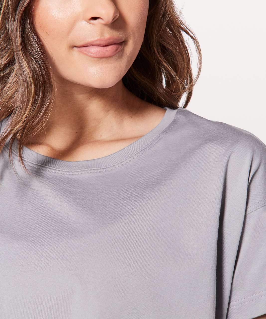 Lululemon Cates Crop Tee - Lavender Grey