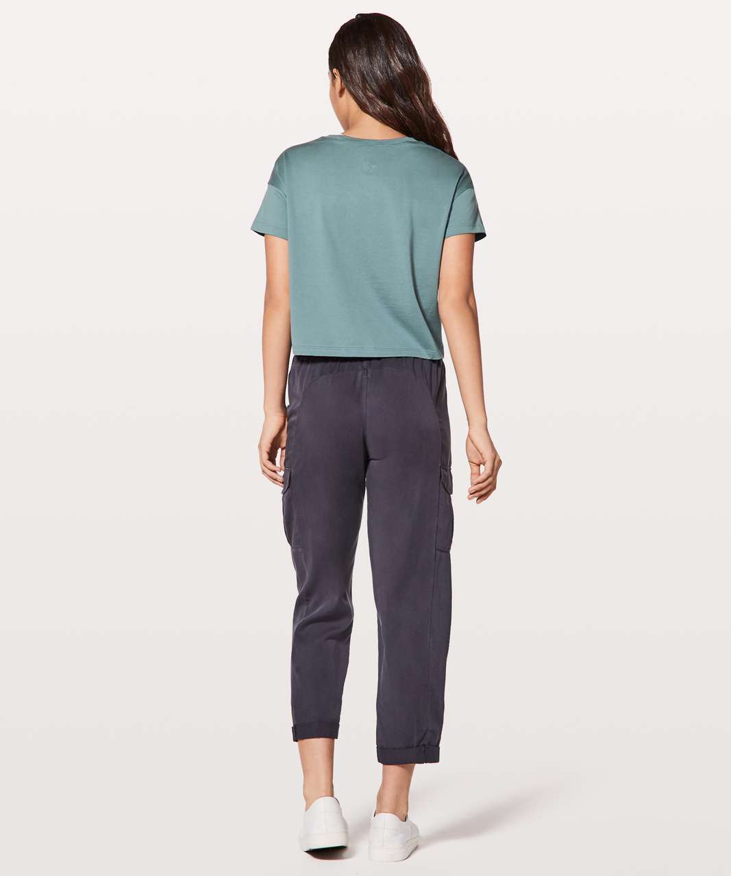 Lululemon Cates Crop Tee - Mystic Green - lulu fanatics