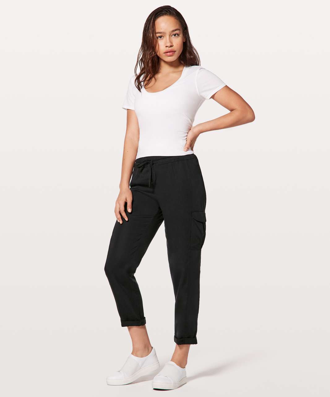 Lululemon Move Lightly Pants Sporty Performance Ankle Crop Cargo Pant Gray  Sz 6 - $37 - From Scarlet