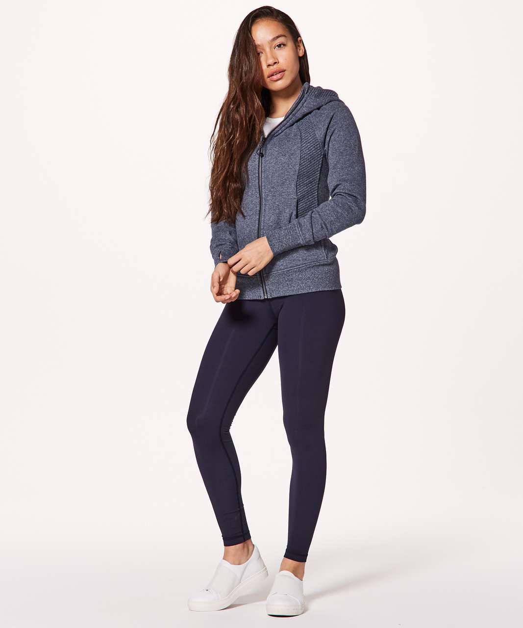 Lululemon Scuba Hoodie *Light Cotton Fleece Sashiko - Heathered Speckled True Navy / True Navy