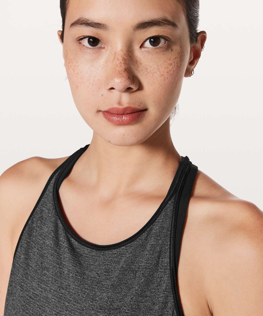 Lululemon Time To Sweat Tank - Heathered Black / Black