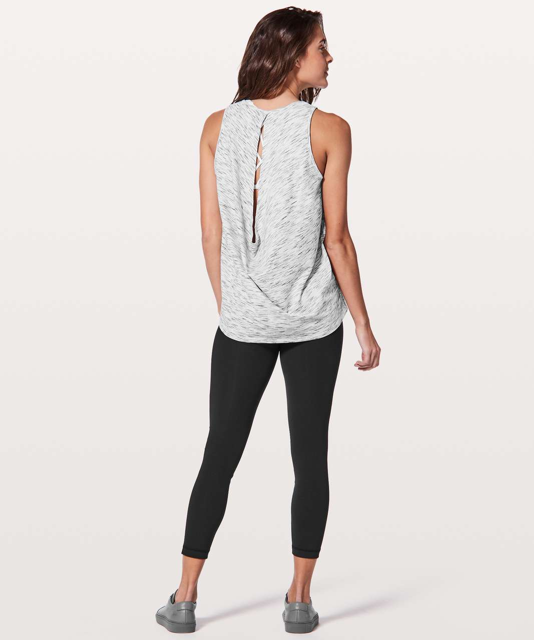 Lululemon Low Key Tank *Silver - Tiger Space Dye Black White