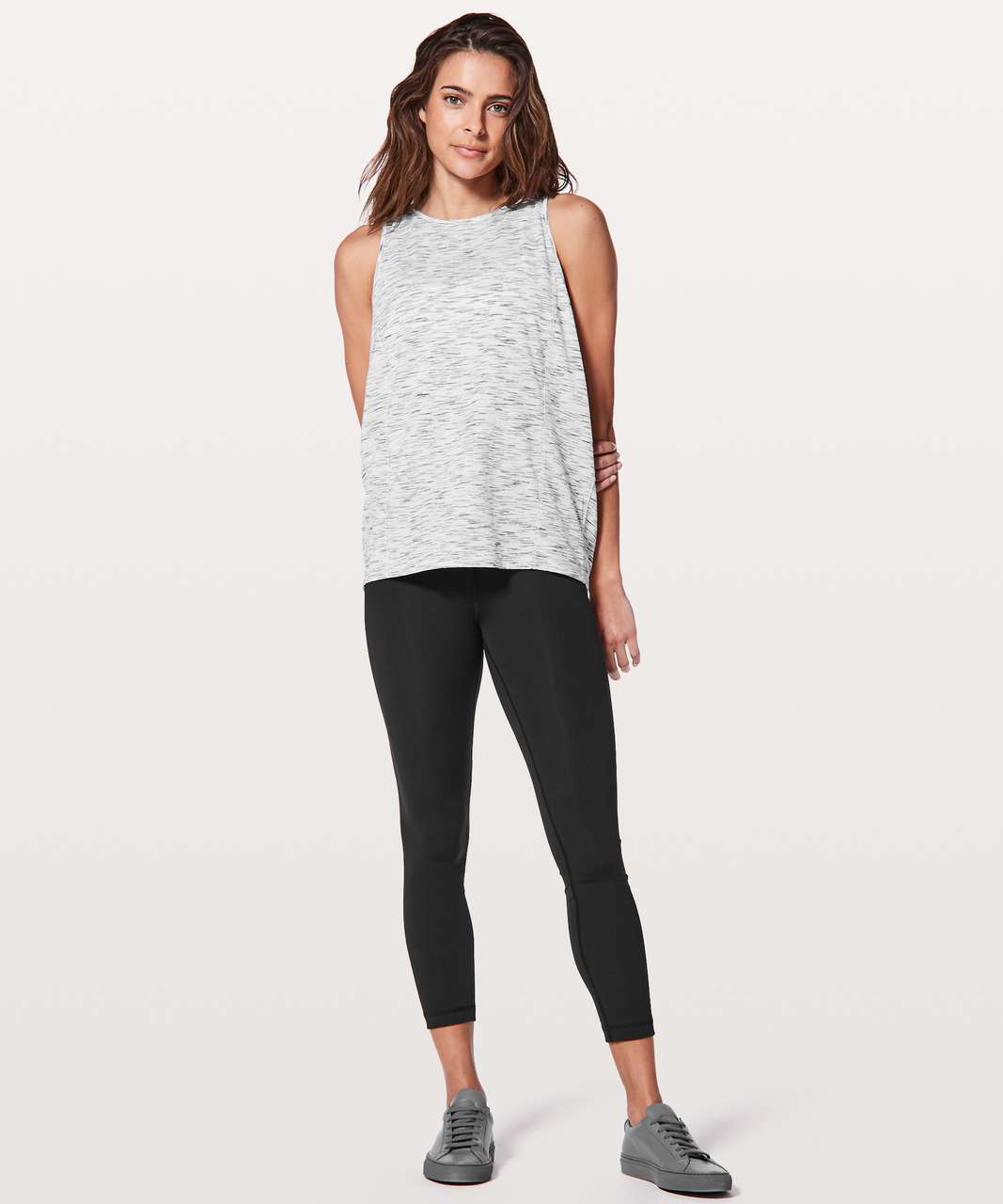 Lululemon Low Key Tank *Silver - Tiger Space Dye Black White