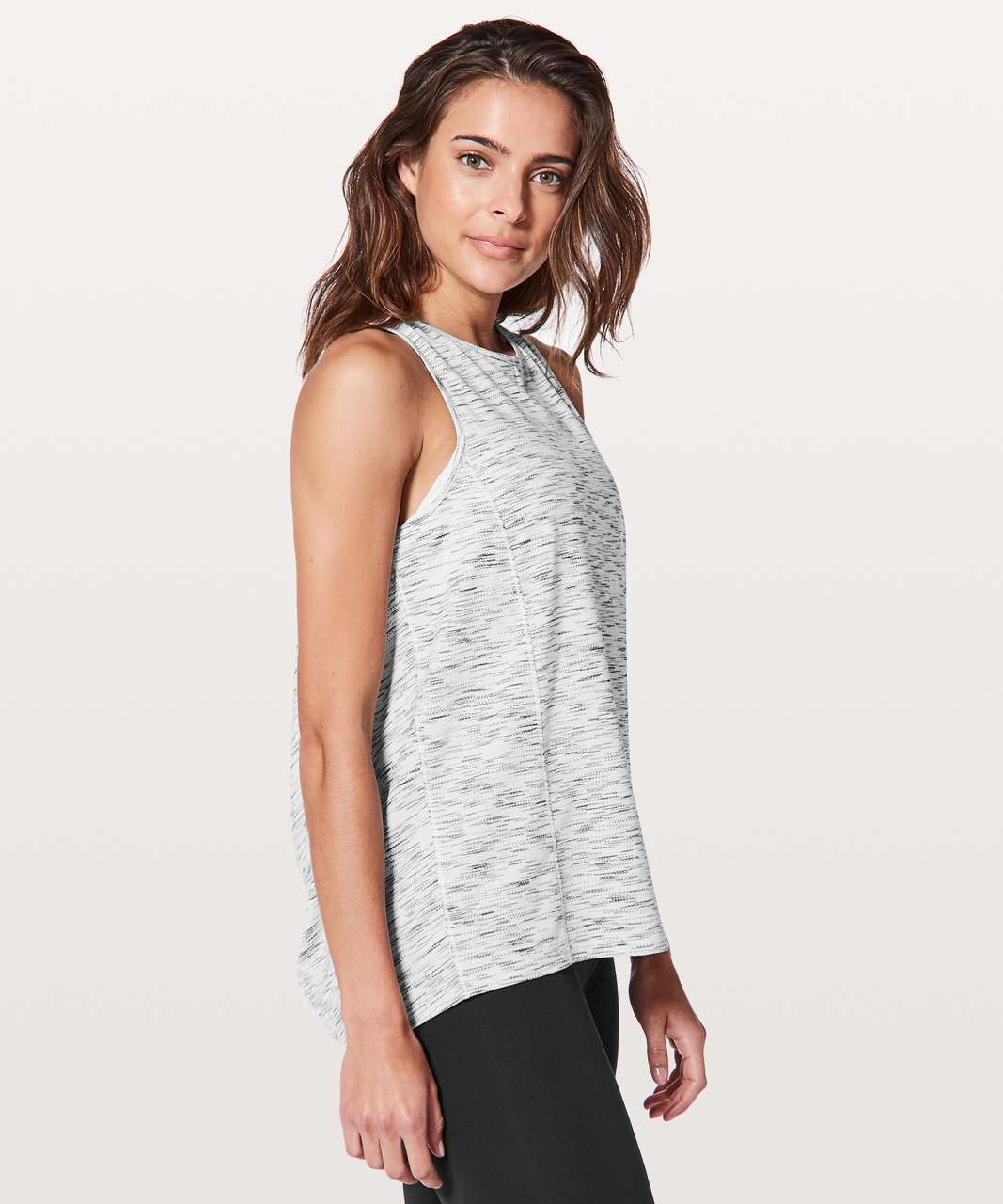 Lululemon Low Key Tank *Silver - Tiger Space Dye Black White