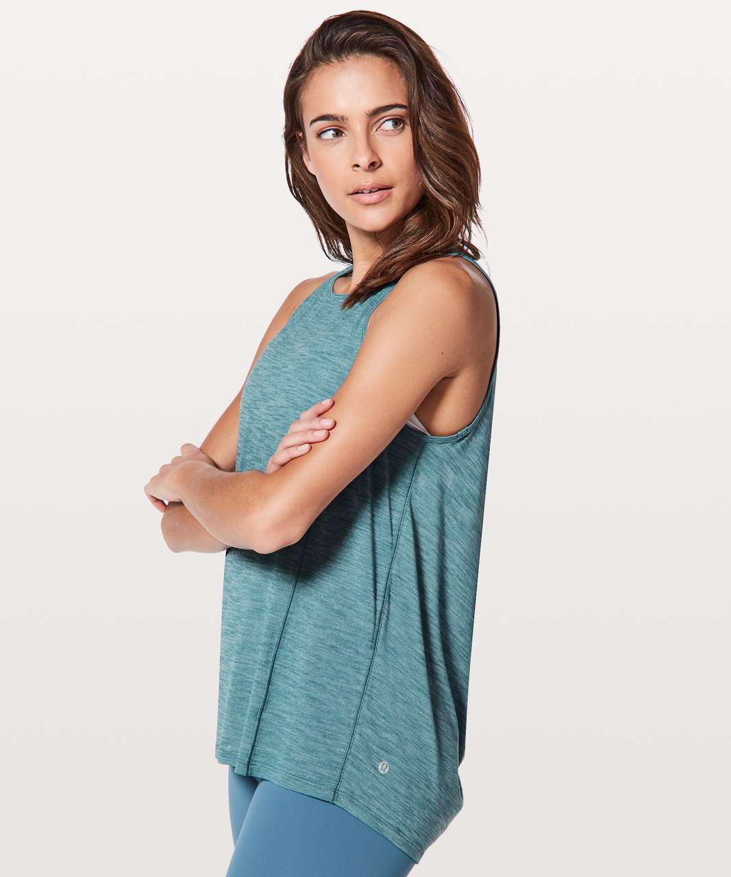 Lululemon Low Key Tank *Silver - Heathered Persian Blue