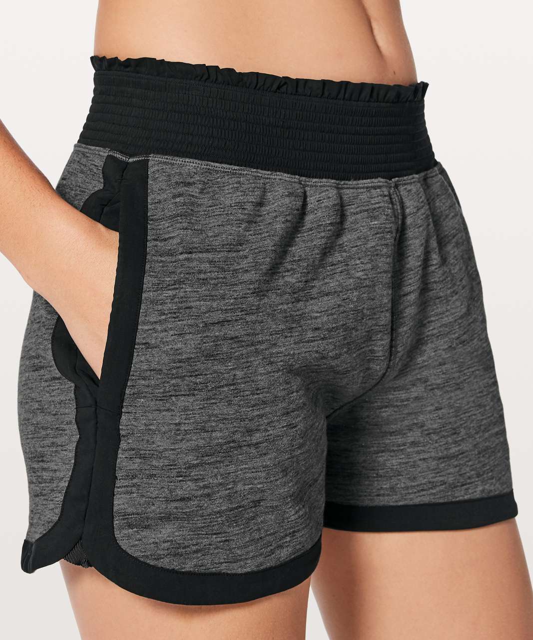 Lululemon Cool & Collected Short *2.5" - Heathered Core Dark Grey / Black