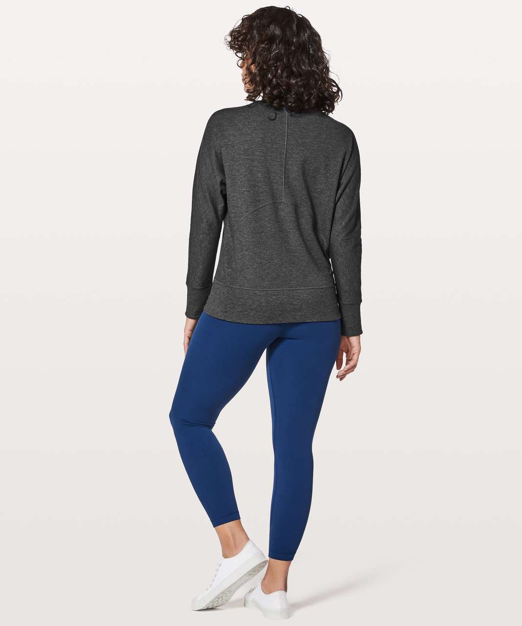 Lululemon Time Out Crew *Reversible - Heathered Kayak Blue / Heathered Dark Grey