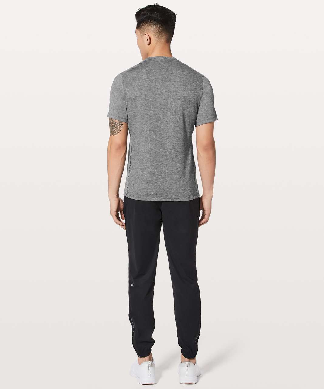 Lululemon Switch Up Short Sleeve - Heathered Black - lulu fanatics