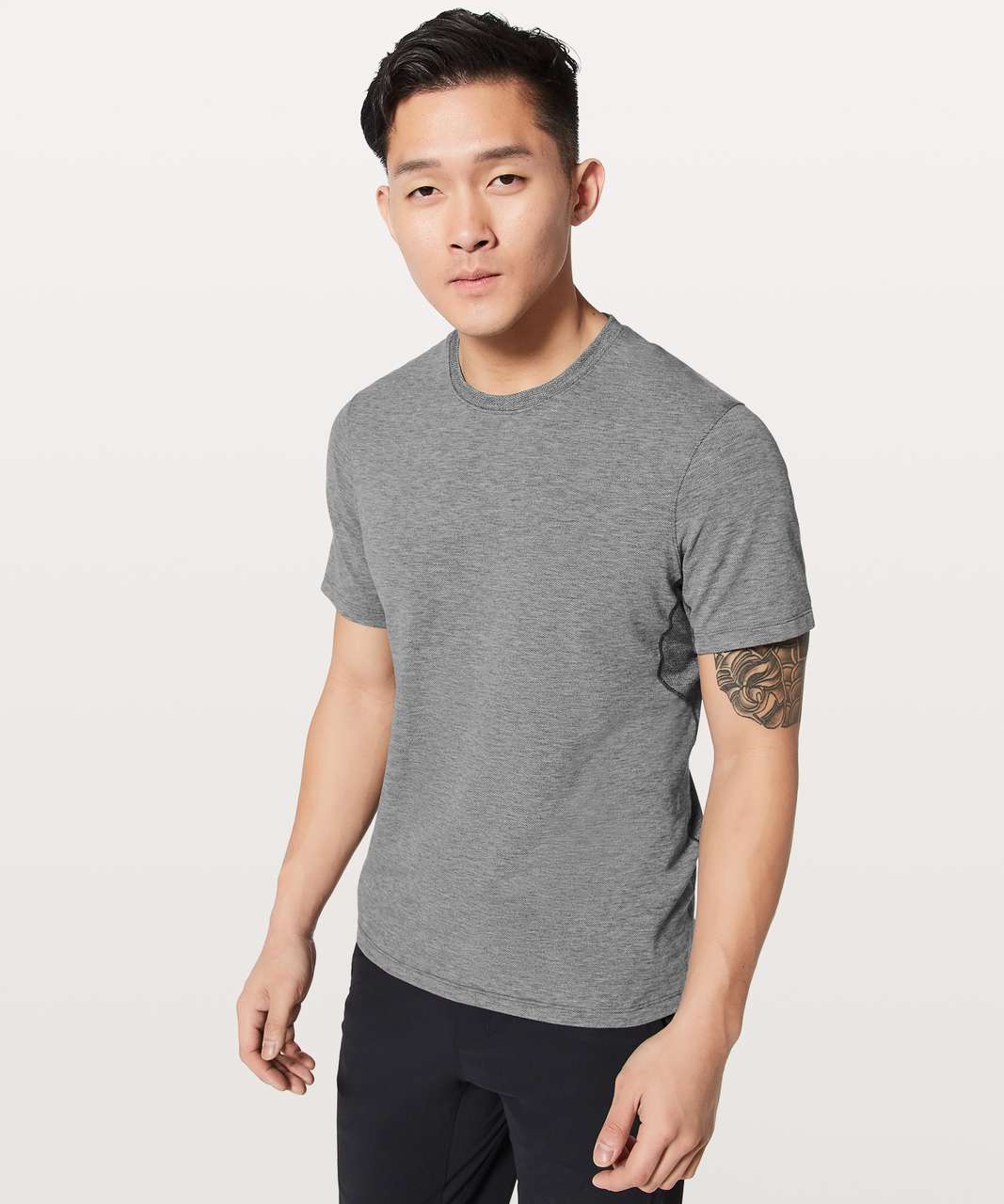 Lululemon Switch Up Short Sleeve - Heathered Black - lulu fanatics