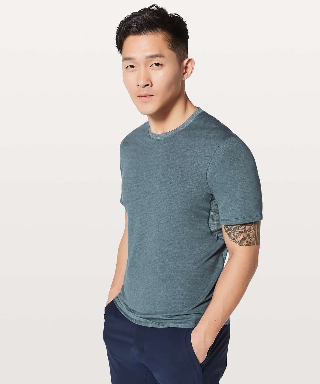 Lululemon Switch Up Short Sleeve - Heathered Iron Blue