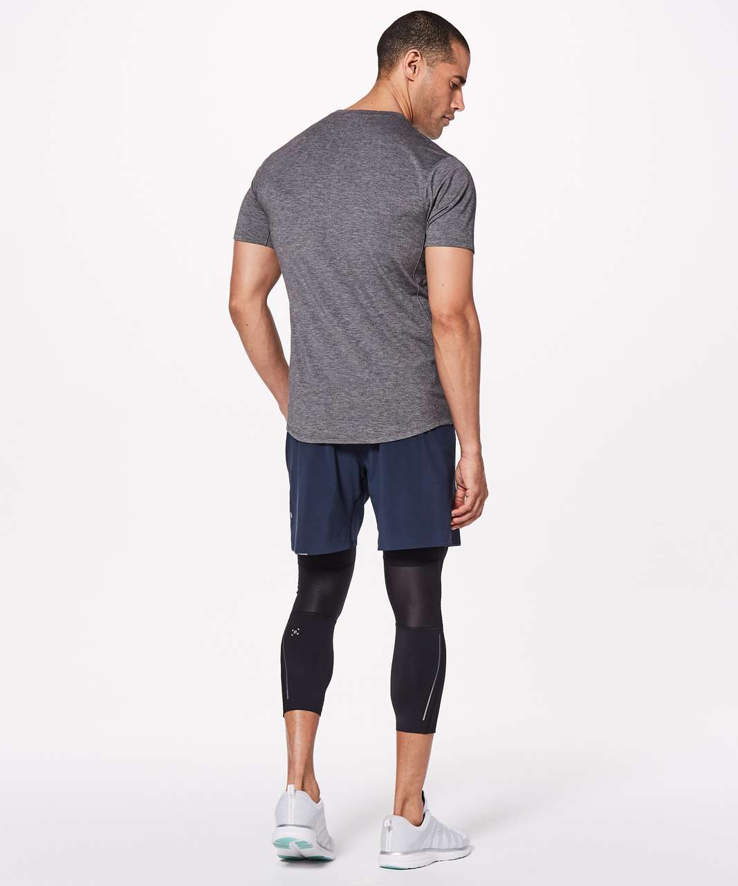 Lululemon Surge Tight *nulux 22 In Black/geo Camo Micro Coal