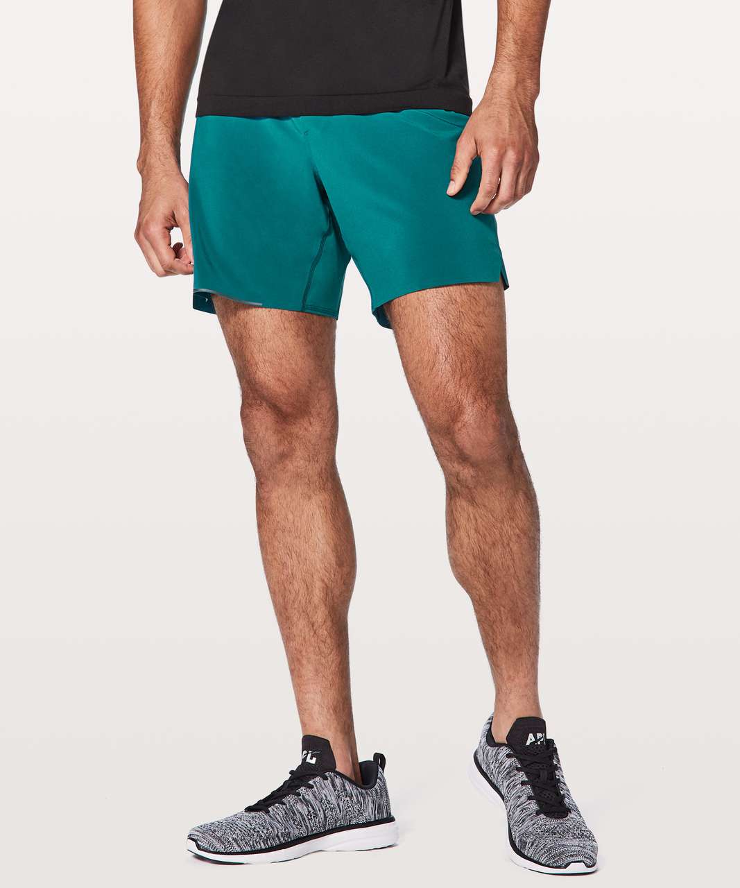 Lululemon Surge Short *7 - Less Space Black Greyt - lulu fanatics