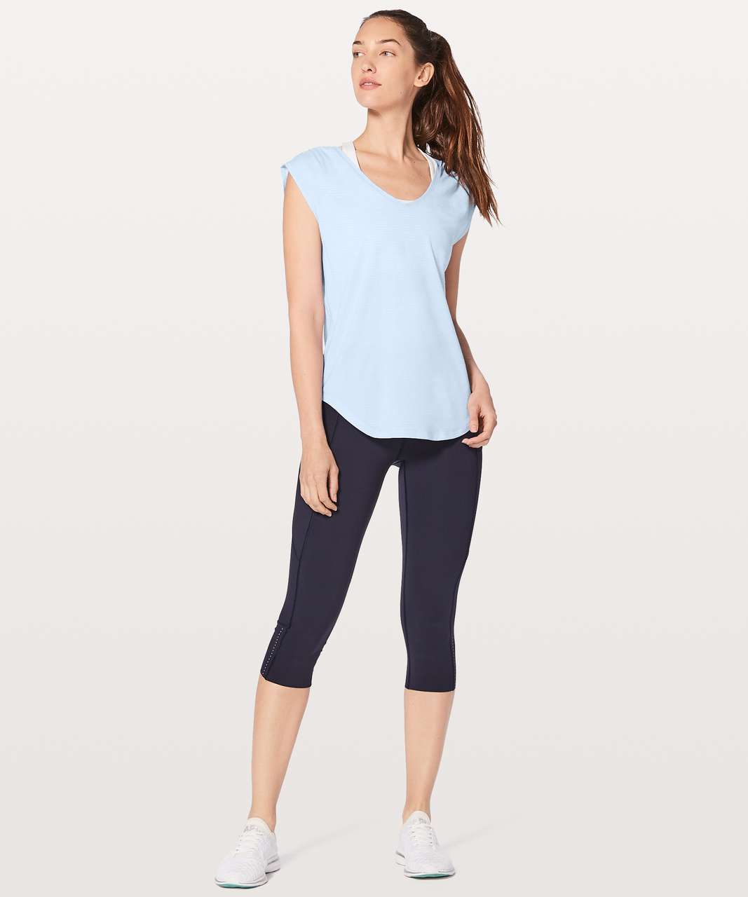 Lululemon Sweat Times Short Sleeve - Heathered Cool Breeze