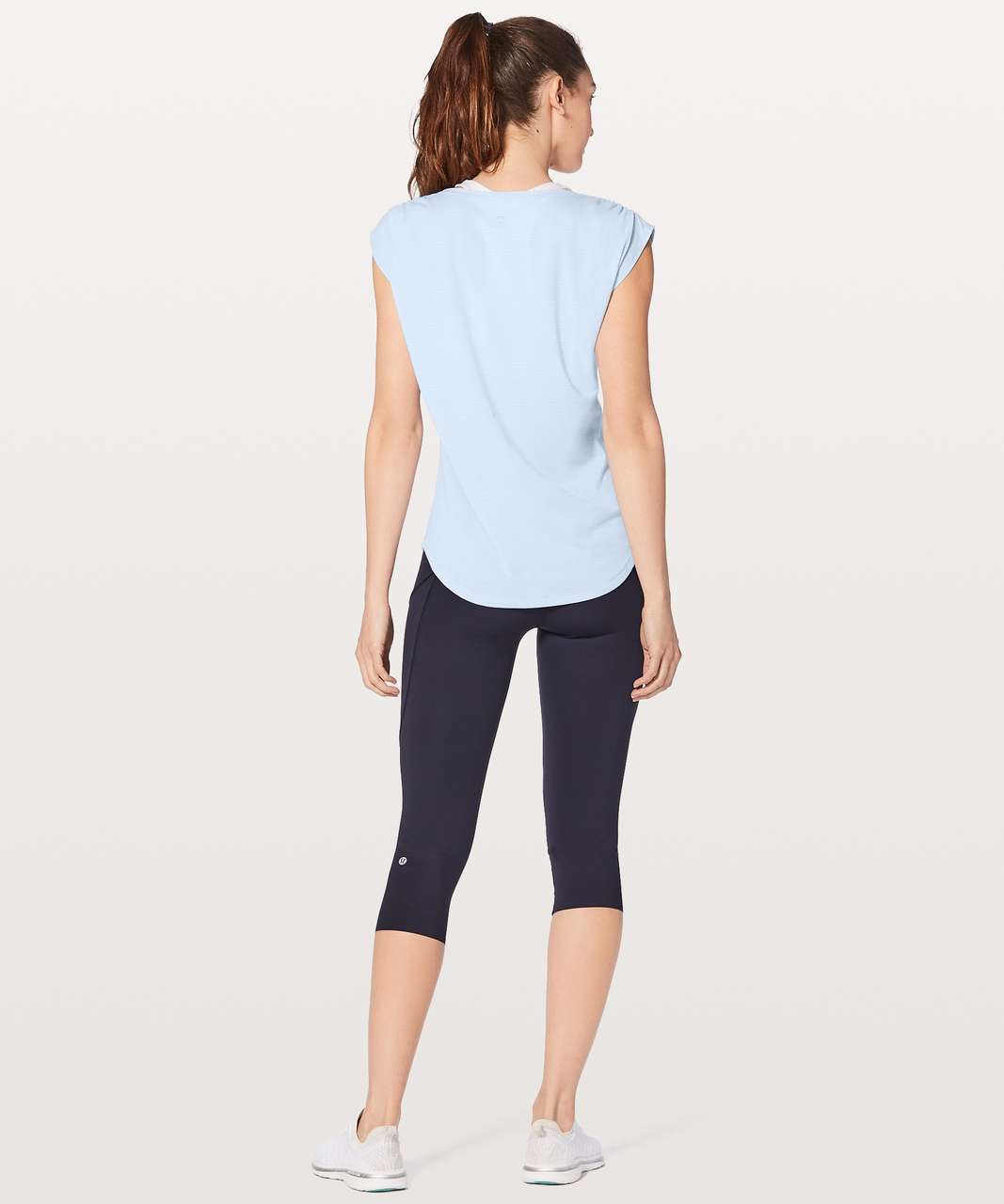 Lululemon Sweat Times Short Sleeve - Heathered Cool Breeze