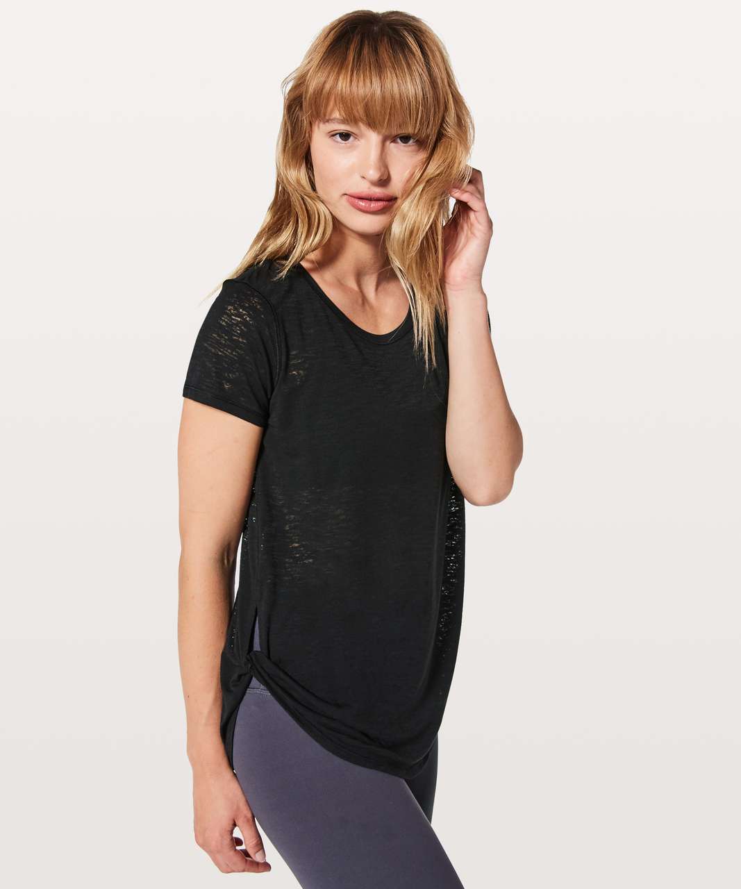 Lululemon Round Two Tee Burnout - Black