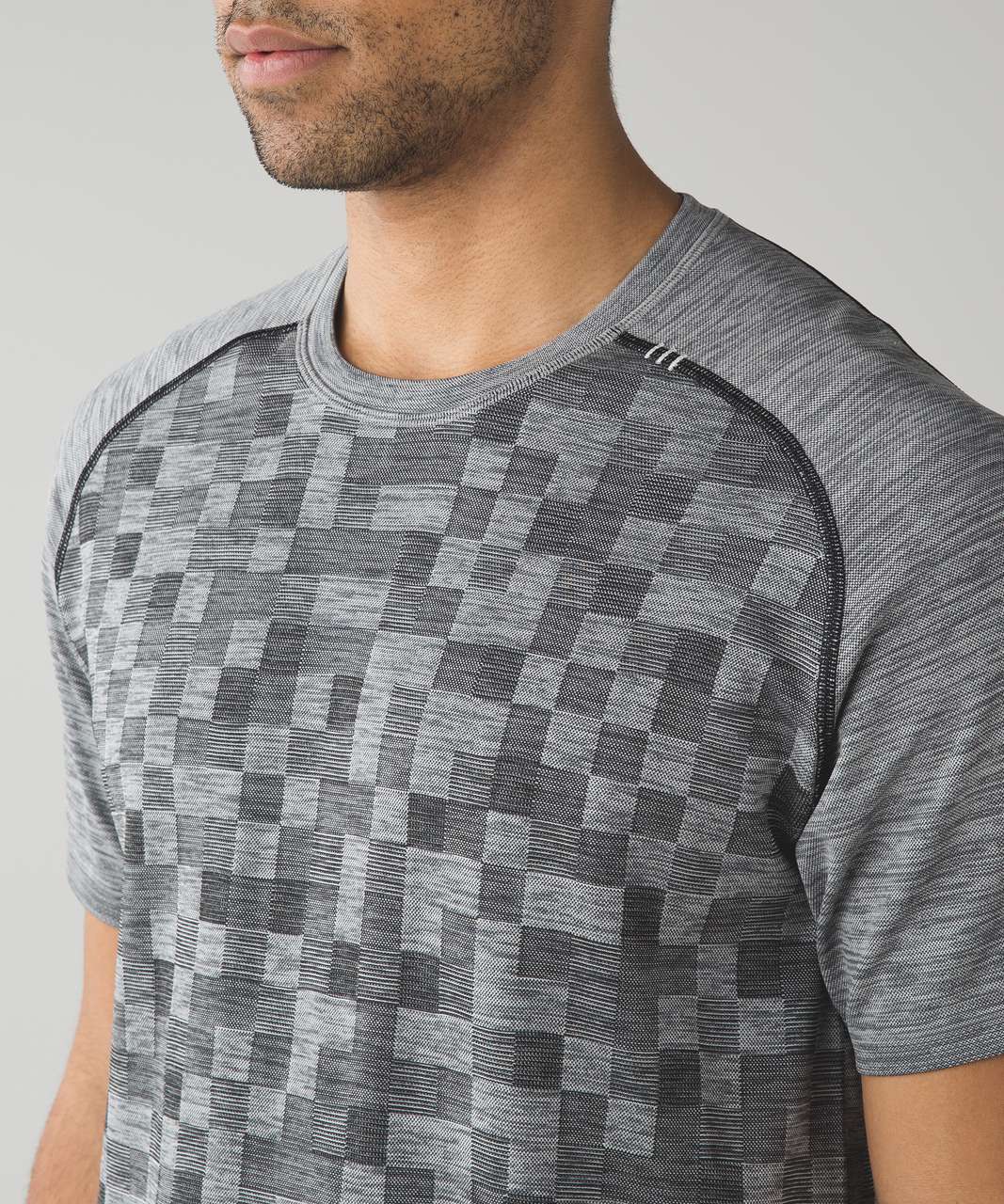 Lululemon Metal Vent Tech Short Sleeve - Slate / Black / White