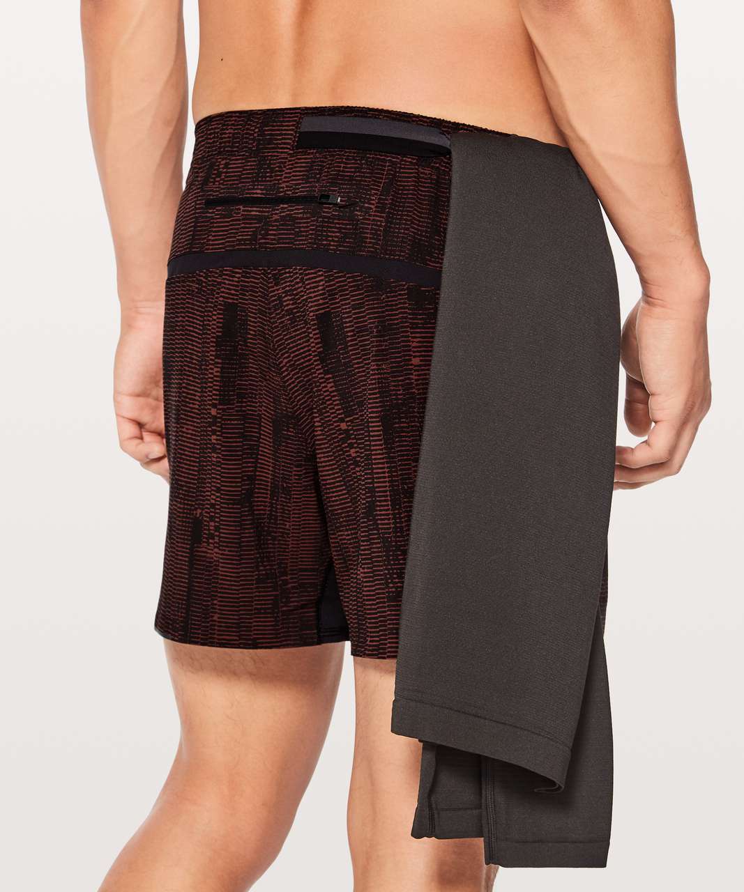 Lululemon Surge Short Linerless 5" - Matchstick Mahogany Black