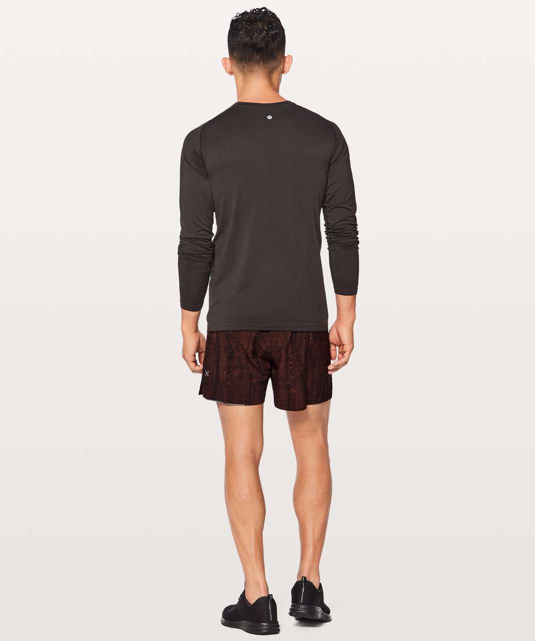 Lululemon Surge Short Linerless 5" - Matchstick Mahogany Black