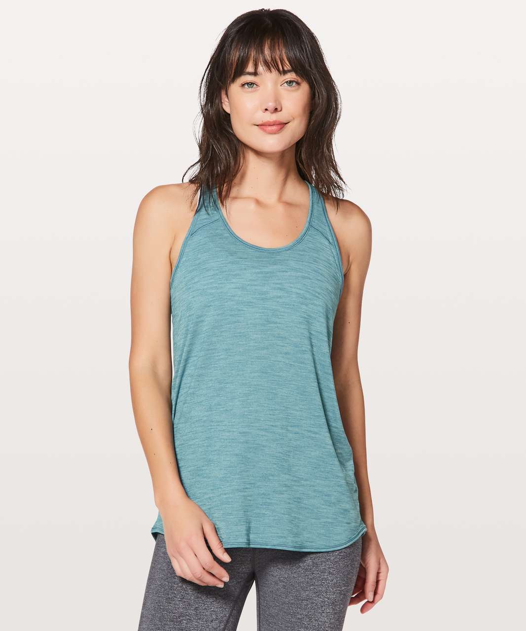 Lululemon Essential Tank *Pleated - Heathered Black - lulu fanatics