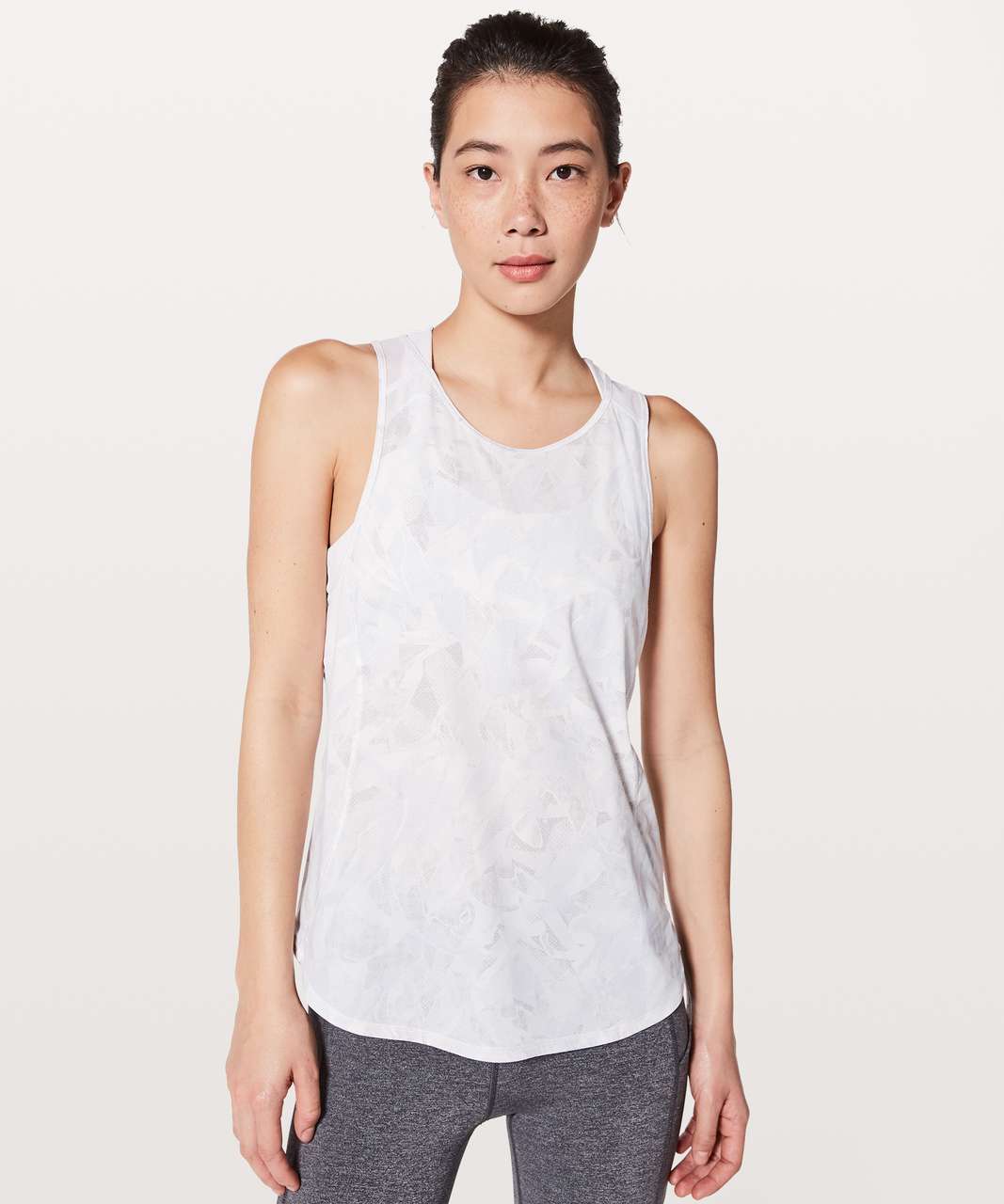 Lululemon Sculpt Tank II - Jasmine White Multi / White