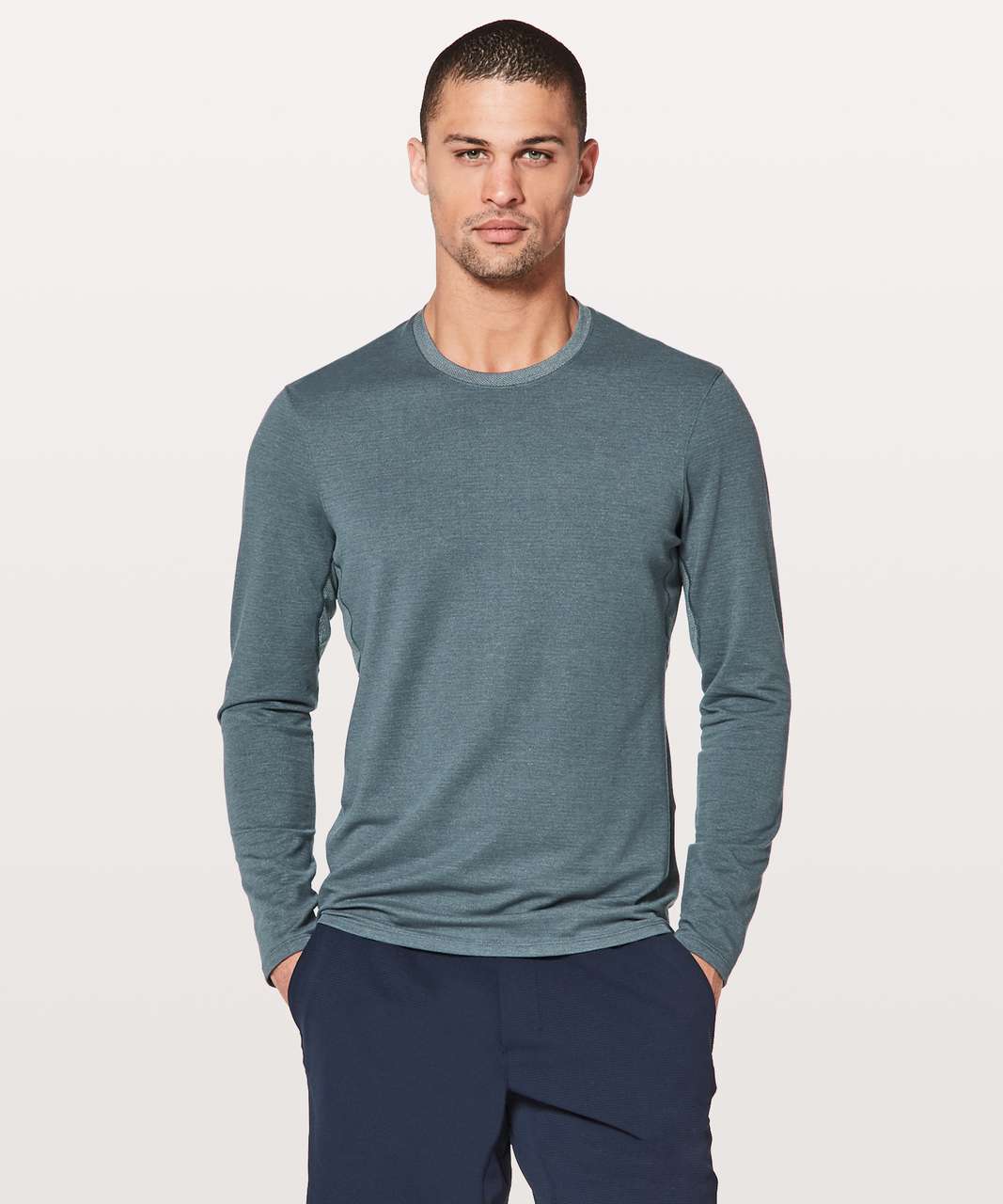 Lululemon Switch Up Long Sleeve - Heathered Iron Blue - lulu fanatics