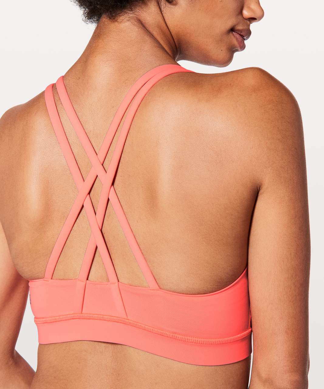 NEW Lululemon Energy Bra High Neck Long Line Ribbed B-D CUP Sunset Size 6 &  8