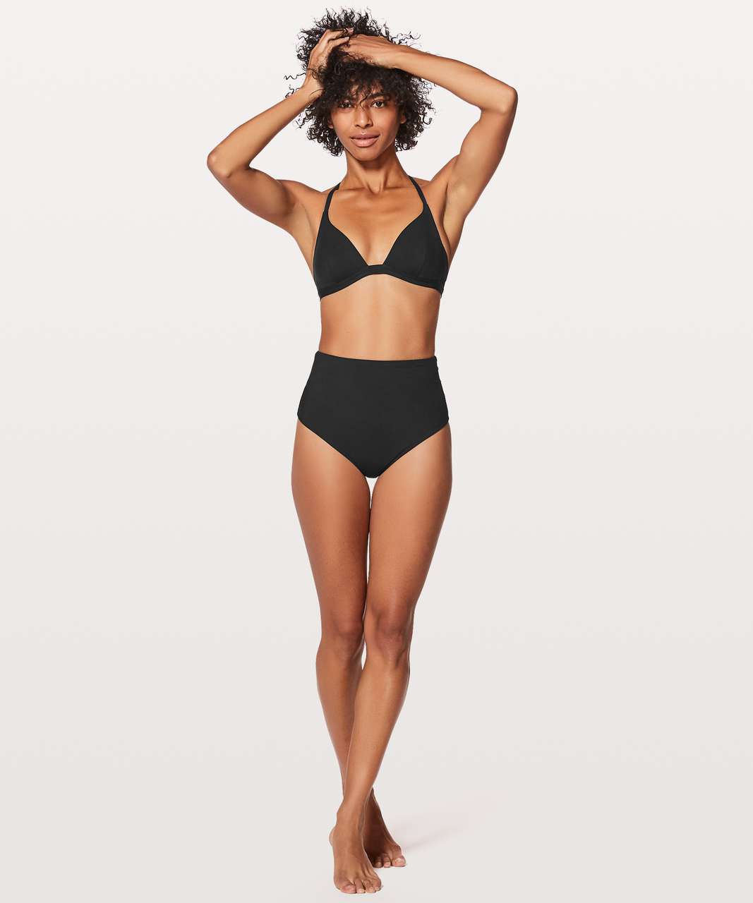 Lululemon Ribbed High-Waist Extra-Skimpy Swim Bottom - Black - lulu fanatics