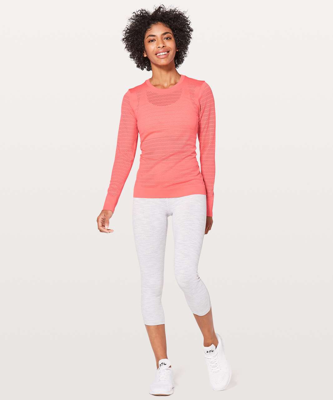 Lululemon Breeze By Long Sleeve *Squad - Light Coral / Light Coral