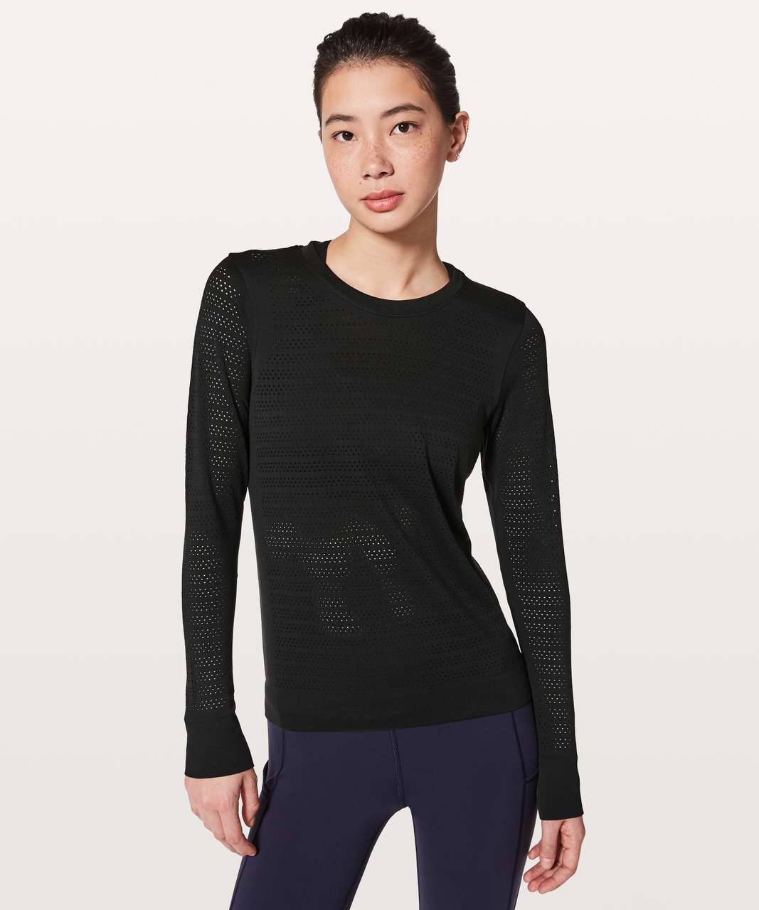 Lululemon Breeze By Long Sleeve *Squad - Black / Black - lulu fanatics