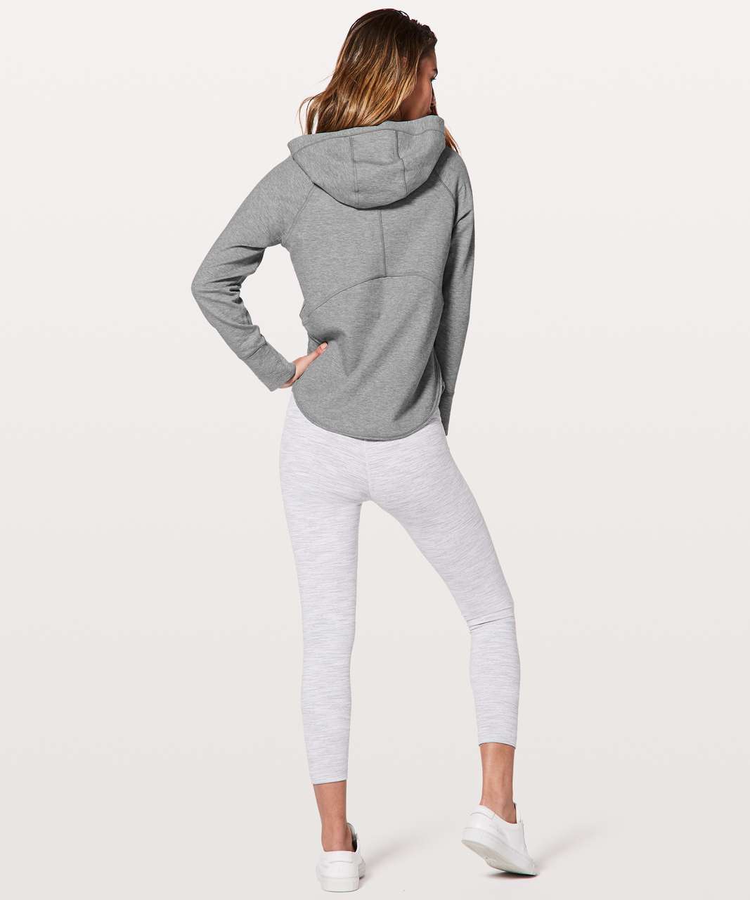 Lululemon Time Out Hoodie Heathered Blue Front Pocket Women's Size: 4